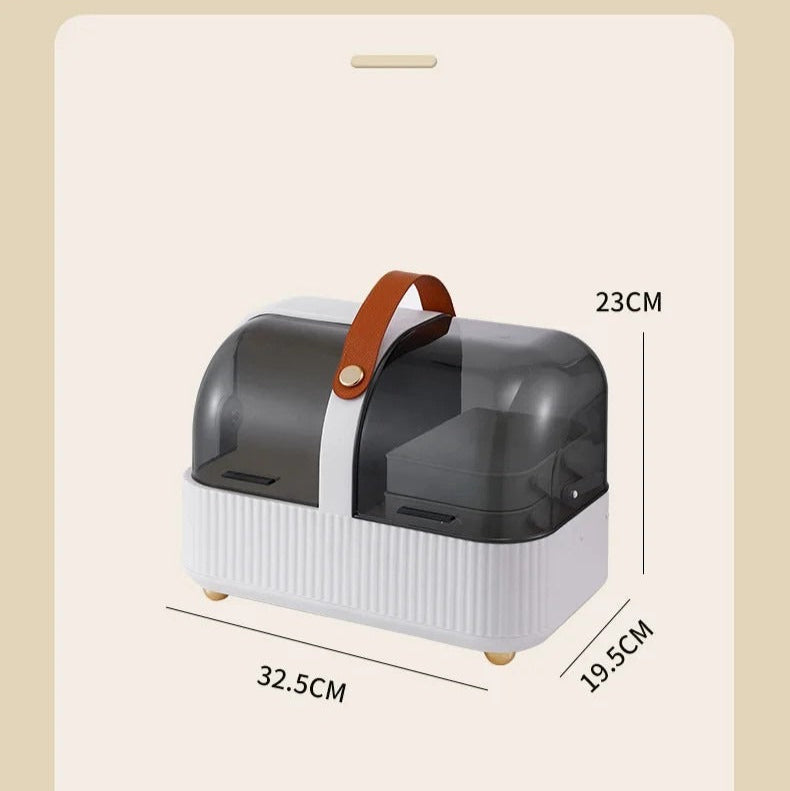 Premium Makeup Organizer - Double Lid - Portable
