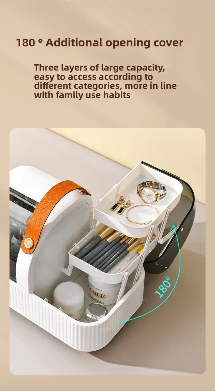 Premium Makeup Organizer - Double Lid - Portable