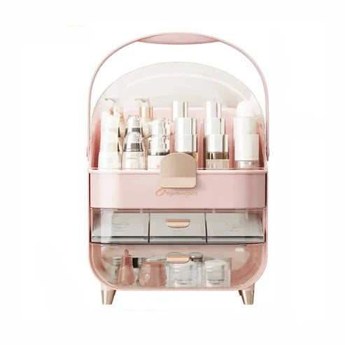 Makeup Organizer with Lid – Dustproof Cosmetics & Skincare Organizer