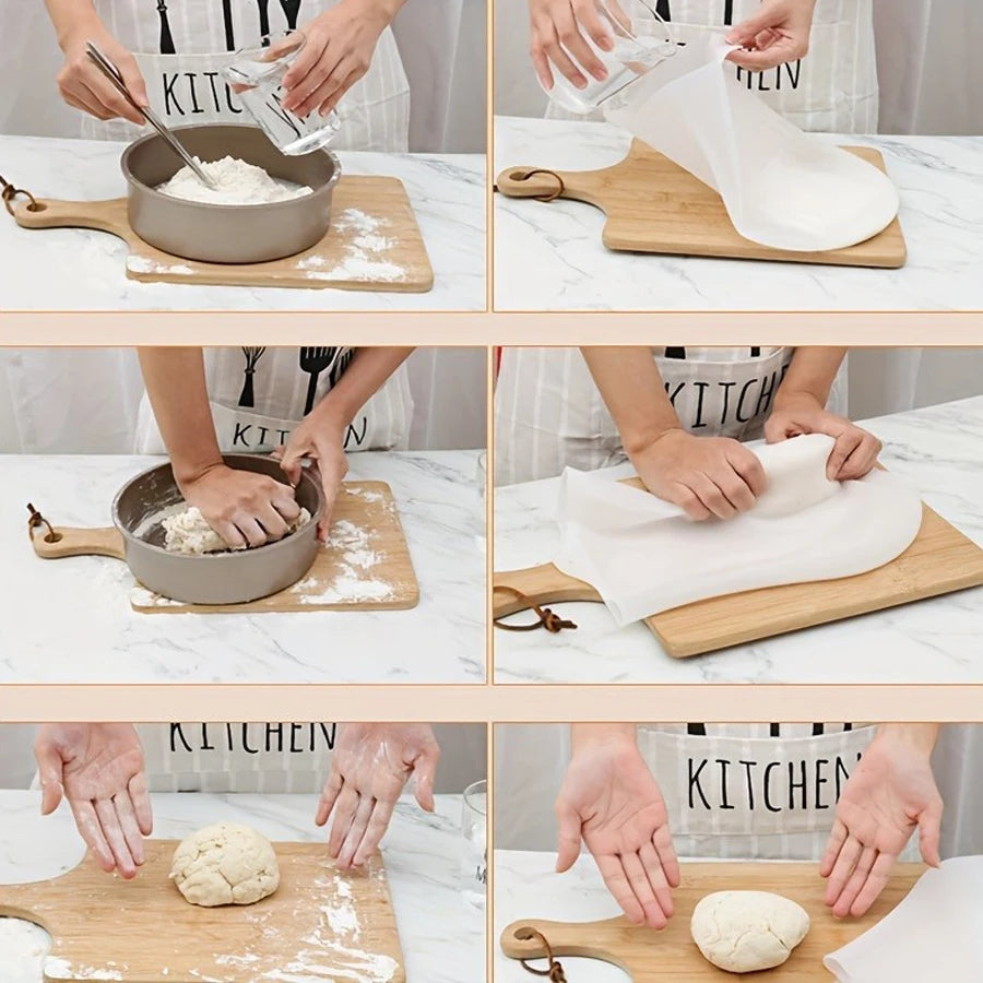 Silicone Dough Prep Duo — Reusable Flour Mixing Bag & Non-Slip Rolling Mat