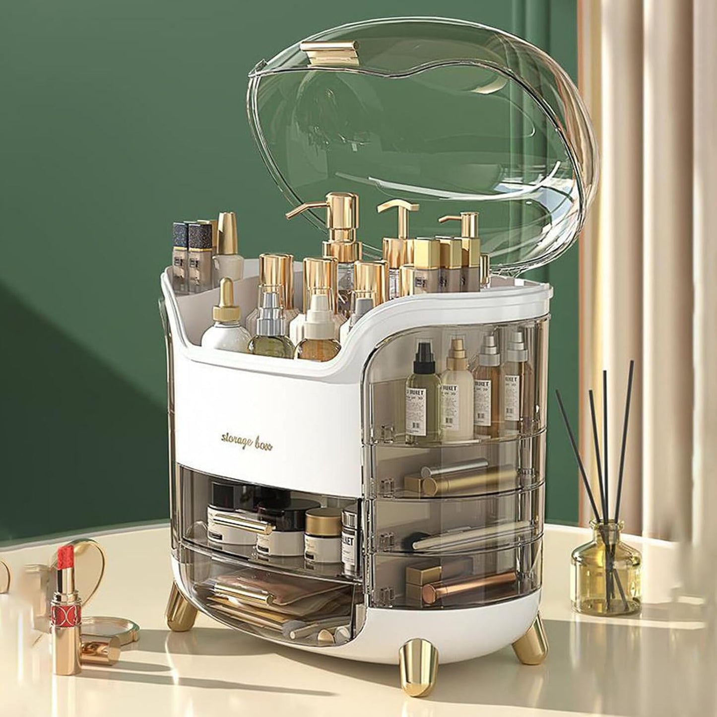 Premium Acrylic All-in-One Cosmetic Storage Cabinet