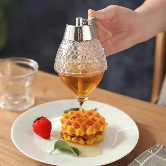 Unique Bee-Hive Shaped Honey Dispenser with Stand – Mess-Free Kitchen Charm