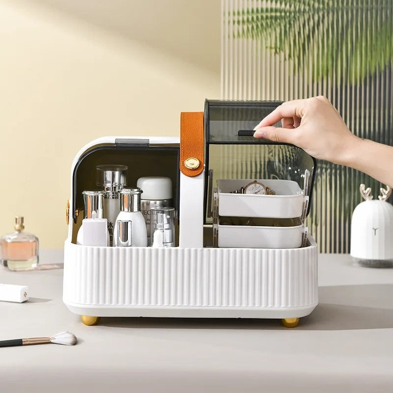 Premium Makeup Organizer - Double Lid - Portable