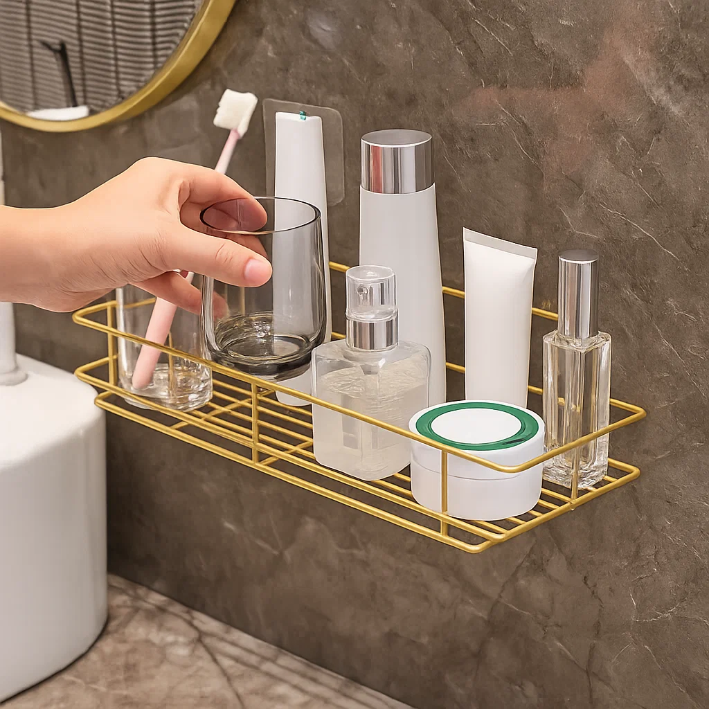 Wall-Mounted Bathroom Storage Rack