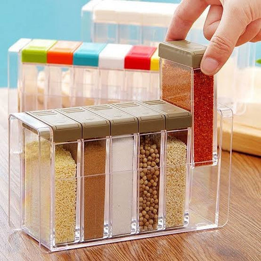 6 Pcs Seasoning Spice Box – Premium Kitchen Storage Organizer Set