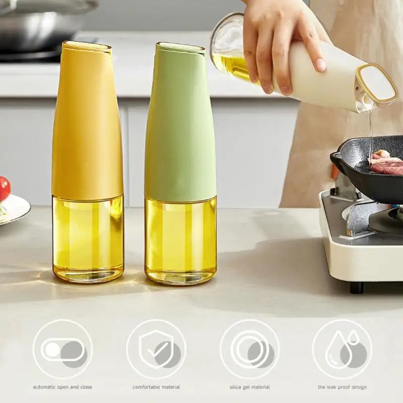 Automatic Oil & Vinegar Dispenser Bottle – 500 ml Gravity-Action Pouring